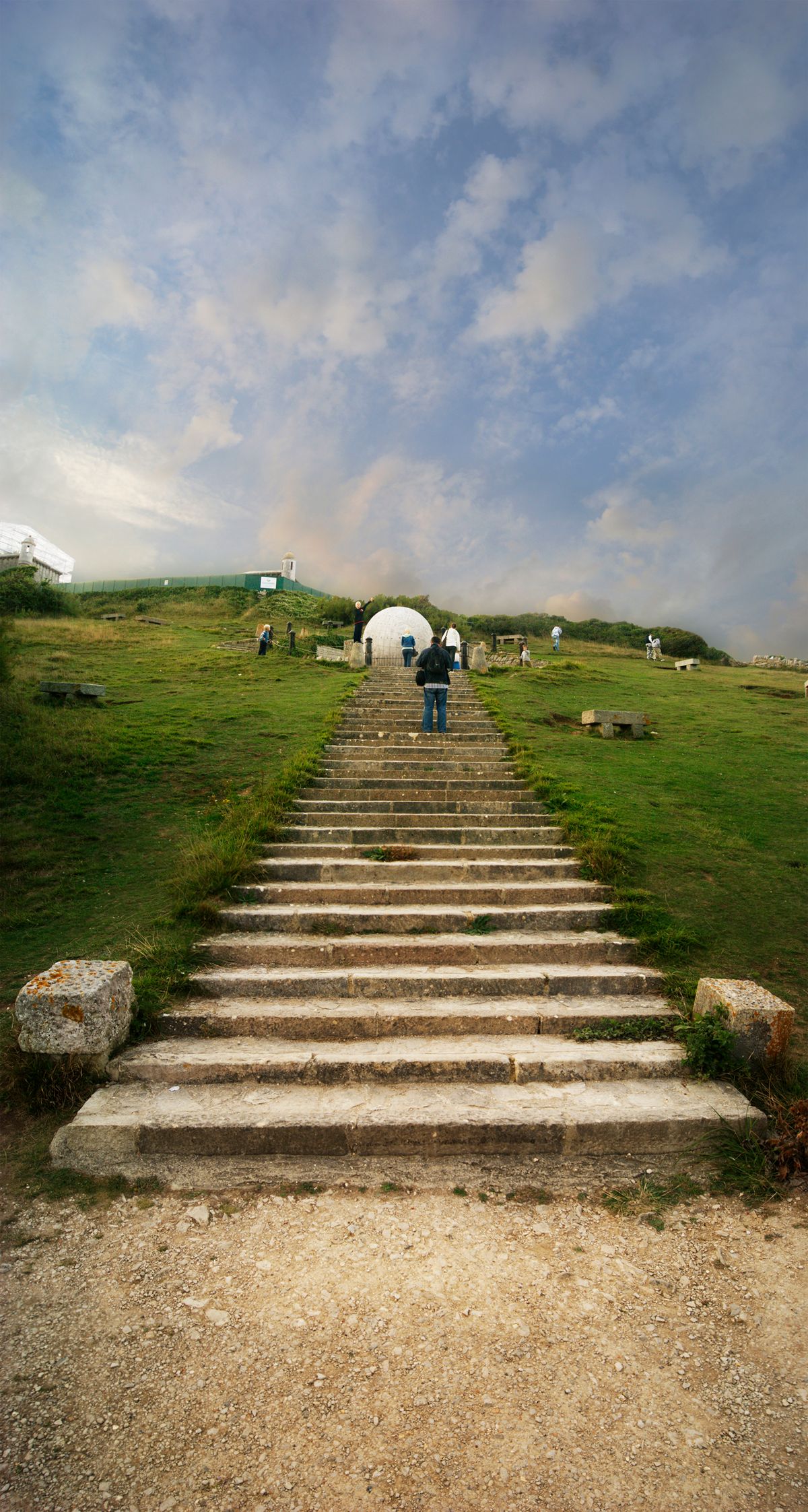 Stairway to the Vitage Globe in Swanage