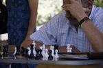 People old man playing chess Santiago de Chile