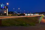 The photo is taken on an overly bright night in the middle of jun on the E4 outside Upplands Väsby north of Stockholm.