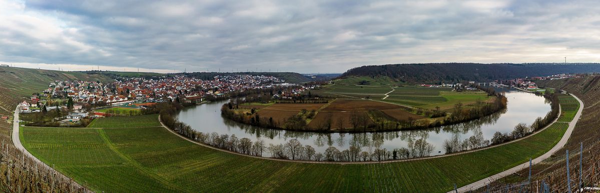 Neckarschleife bei Mundelsheim