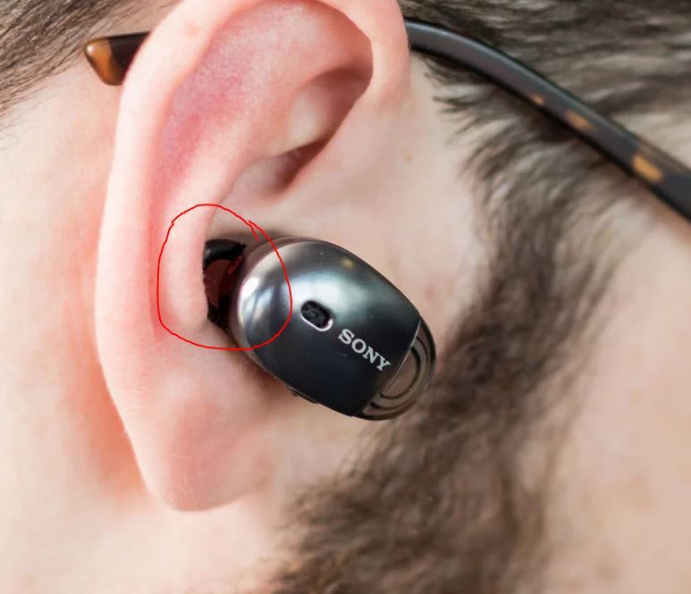 The WF-1000X "hook" themself in your ear to secure themself