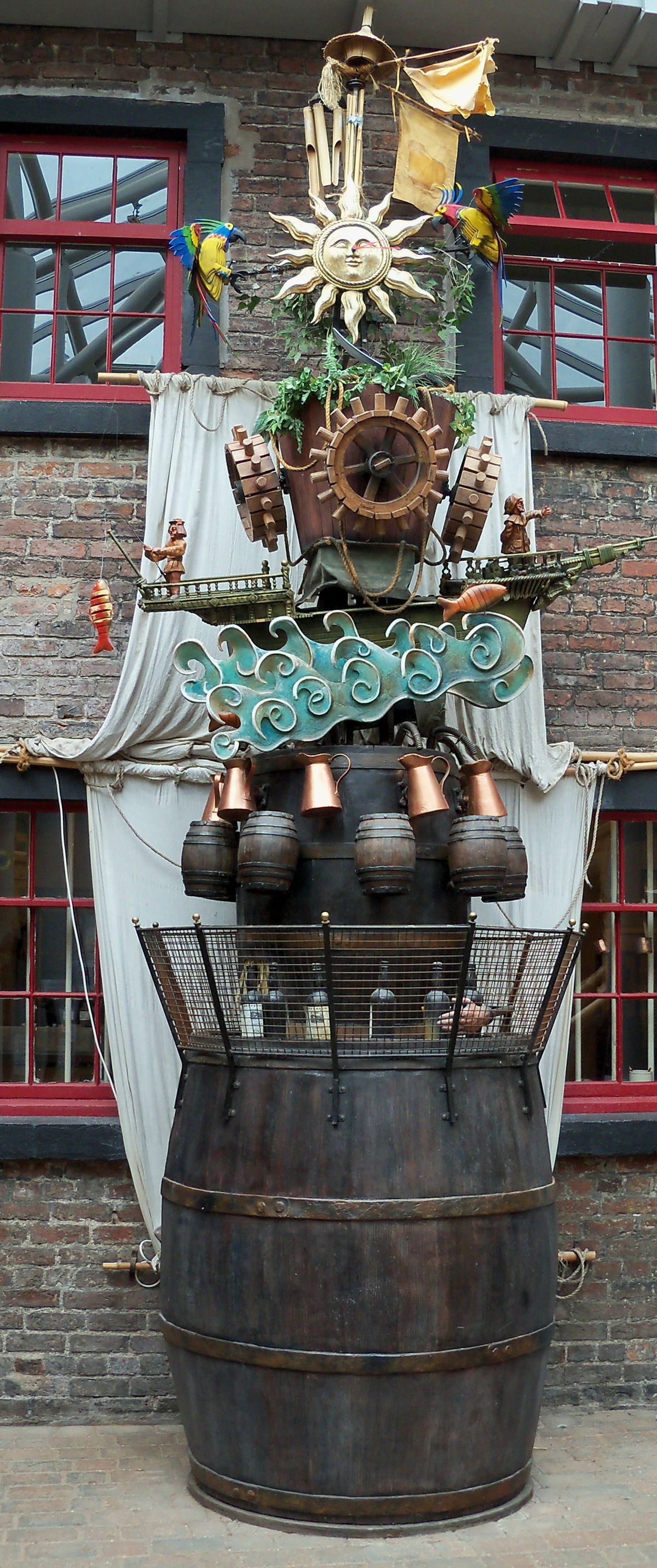 This is a working clock at the Rum Story in Whitehaven Cumbria. It runs at 30 min intervals.